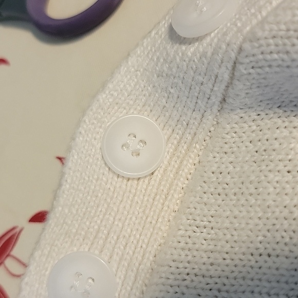 LOFT shoulder button striped sweater - Picture 7 of 11